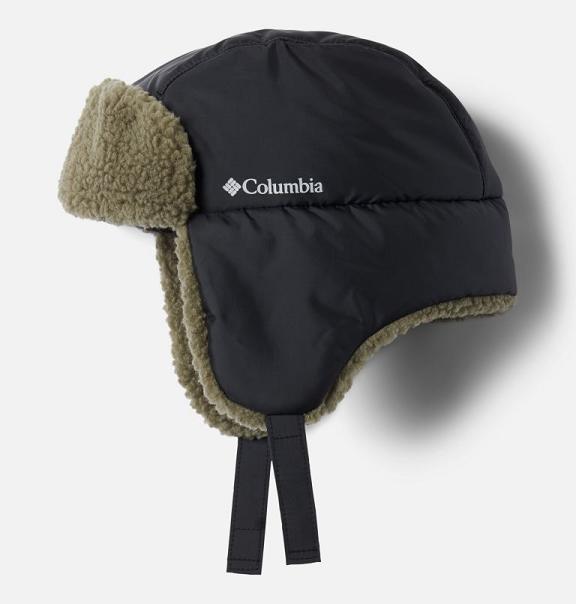 Columbia Frosty Trail Hats Black Green For Boys NZ35849 New Zealand